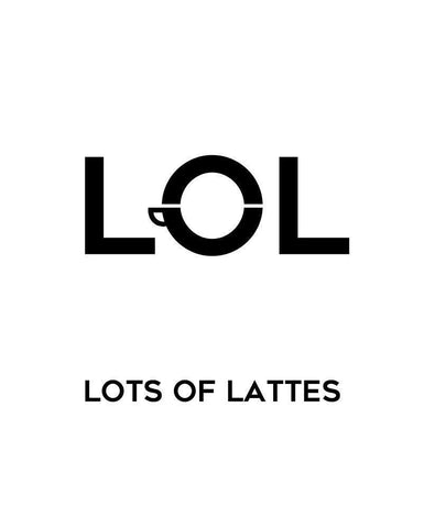 LOL White Modern Wood Framed Art Print with Double Matting by Quach, Anna