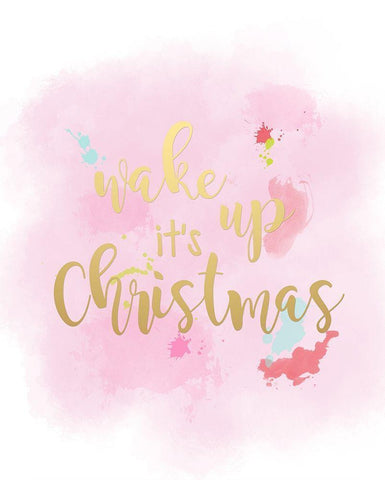 Wake Up Its Christmas Black Ornate Wood Framed Art Print with Double Matting by Quach, Anna