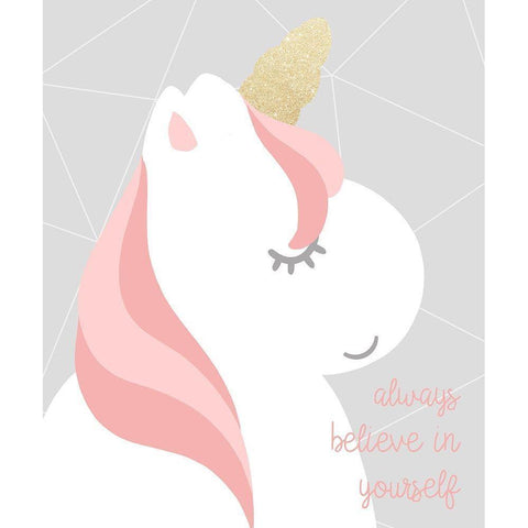 Always Believe In Yourself Gold Ornate Wood Framed Art Print with Double Matting by Quach, Anna