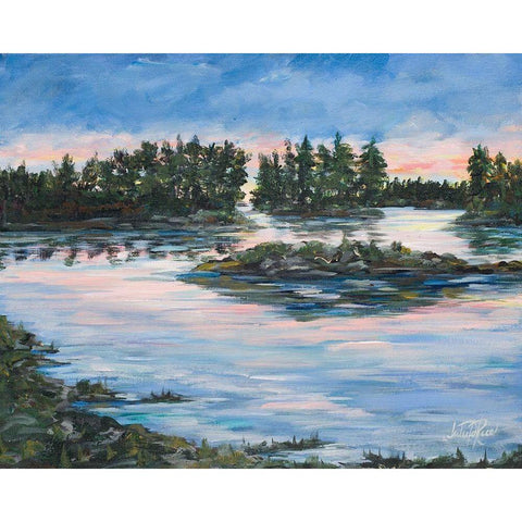 Cypress Lake Black Modern Wood Framed Art Print by DeRice, Julie