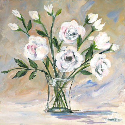 Soft Bouquet Black Modern Wood Framed Art Print with Double Matting by DeRice, Julie