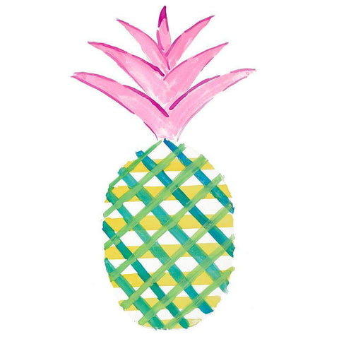 Punched Up Pineapple II Black Modern Wood Framed Art Print with Double Matting by DeRice, Julie