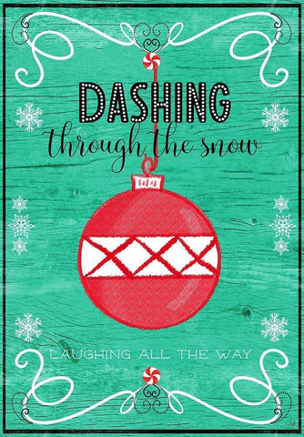 Dashing Through The Snow Black Ornate Wood Framed Art Print with Double Matting by Metz, Andi