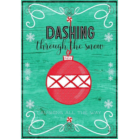 Dashing Through The Snow Gold Ornate Wood Framed Art Print with Double Matting by Metz, Andi