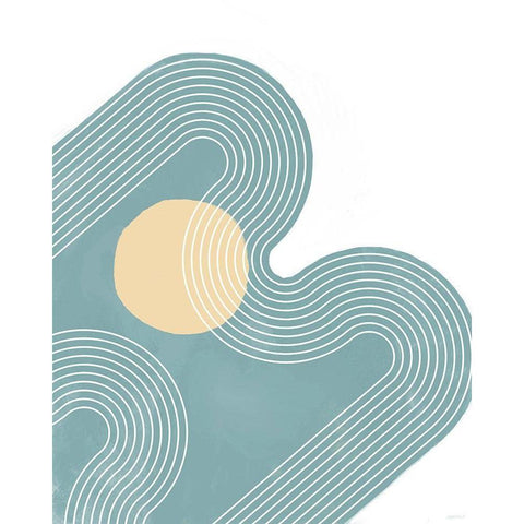 Mod II White Modern Wood Framed Art Print by Meneely, Dan