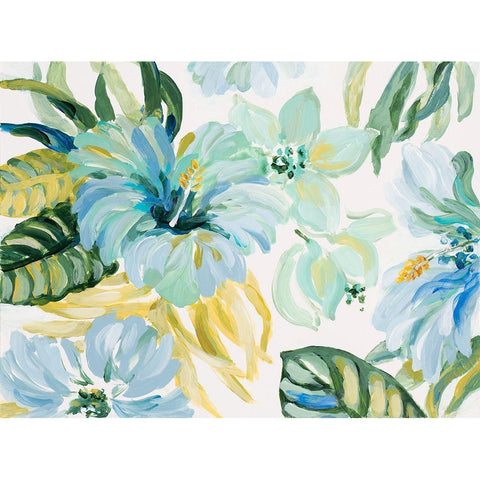 Captivating Tropical Blooms I Black Modern Wood Framed Art Print with Double Matting by Loreth, Lanie