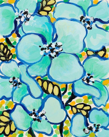 Tropical Days I Black Ornate Wood Framed Art Print with Double Matting by Loreth, Lanie