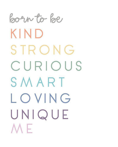 Born To Be Me Black Ornate Wood Framed Art Print with Double Matting by Quach, Anna