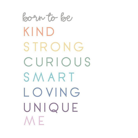 Born To Be Me Black Modern Wood Framed Art Print by Quach, Anna