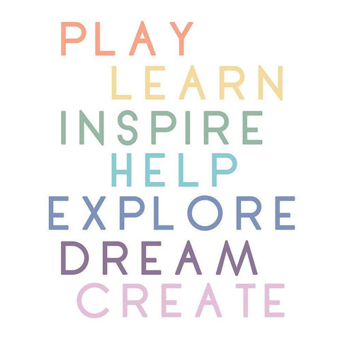 Play And Learn White Modern Wood Framed Art Print by Quach, Anna