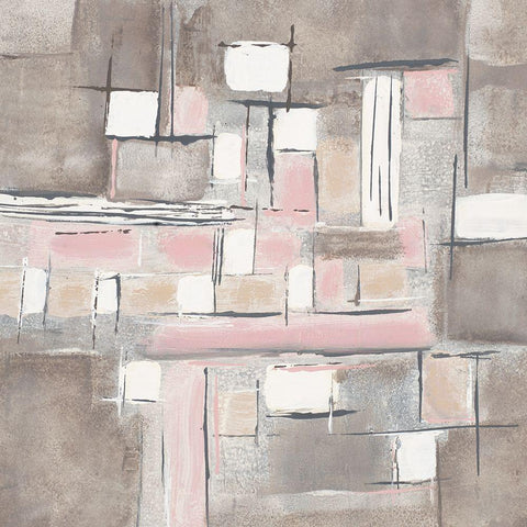 Blush Levels II Black Modern Wood Framed Art Print with Double Matting by Pattinian, Merri