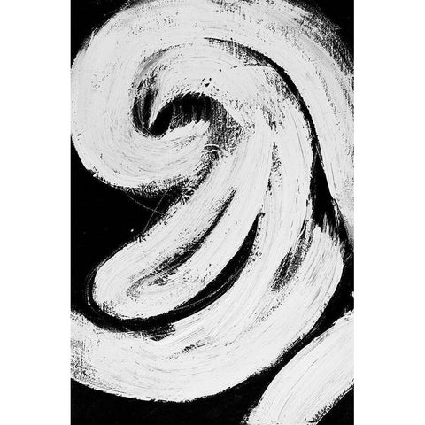 Loosely Intertwined II Black Modern Wood Framed Art Print by Pattinian, Merri