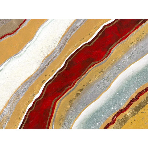 Red Earth I Black Modern Wood Framed Art Print with Double Matting by Hakimipour, Tiffany