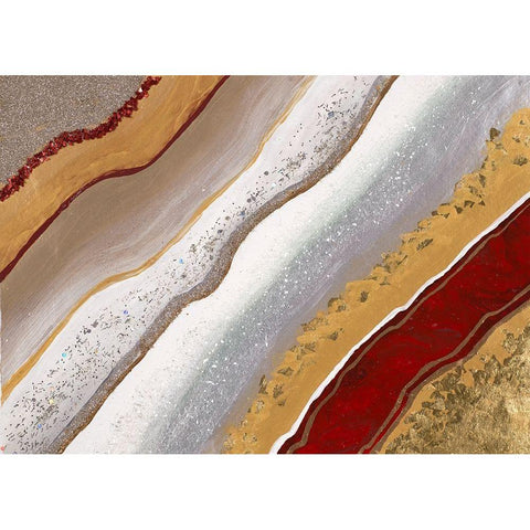Red Earth II Gold Ornate Wood Framed Art Print with Double Matting by Hakimipour, Tiffany