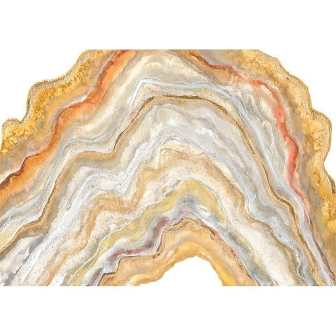 Agate Rainbow I Gold Ornate Wood Framed Art Print with Double Matting by Hakimipour, Tiffany