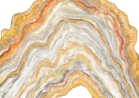 Agate Rainbow I Black Ornate Wood Framed Art Print with Double Matting by Hakimipour, Tiffany