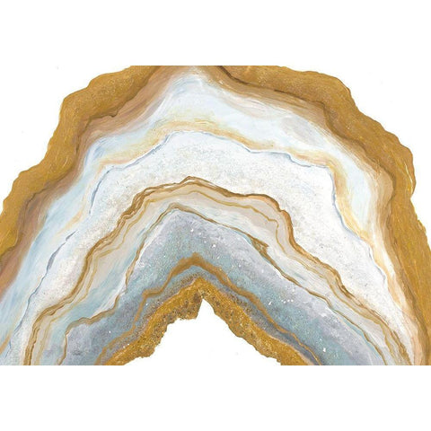 Agate Rainbow II Gold Ornate Wood Framed Art Print with Double Matting by Hakimipour, Tiffany