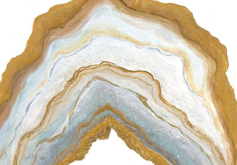 Agate Rainbow II White Modern Wood Framed Art Print with Double Matting by Hakimipour, Tiffany