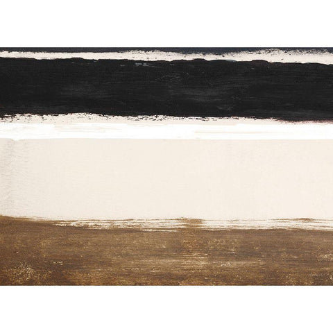 Mid Town Living Abstract Black Modern Wood Framed Art Print by Meneely, Dan