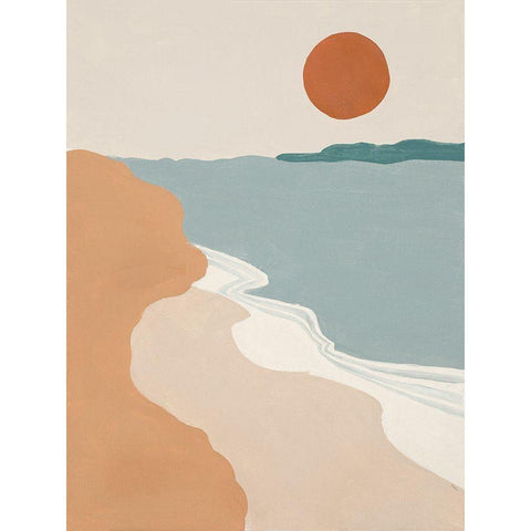 Mid Century Landscape I Black Modern Wood Framed Art Print with Double Matting by Pinto, Patricia