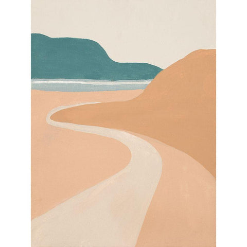 Mid Century Landscape II Black Modern Wood Framed Art Print with Double Matting by Pinto, Patricia