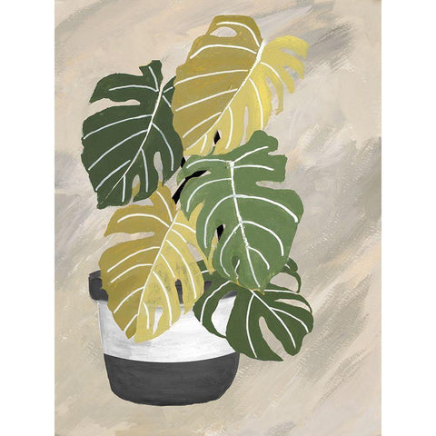 Potted Back To Nature II Black Modern Wood Framed Art Print with Double Matting by Pinto, Patricia
