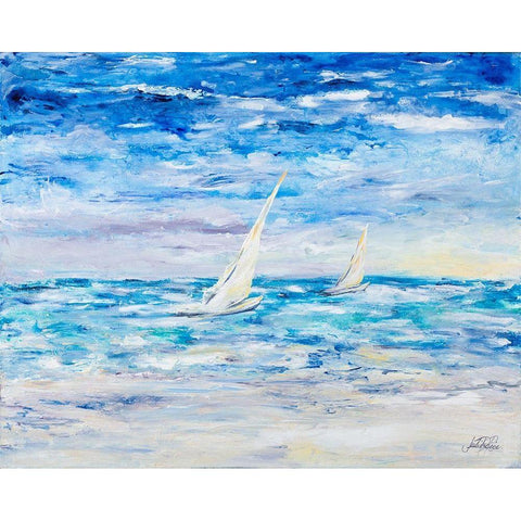 Follow The Trade Winds Black Modern Wood Framed Art Print by DeRice, Julie