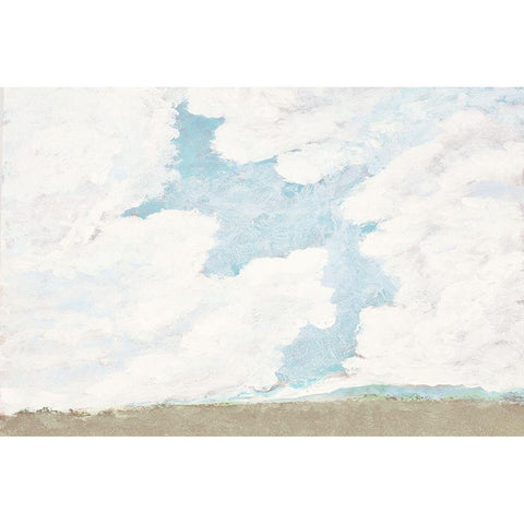 Spring Clouds II Black Modern Wood Framed Art Print by Pattinian, Merri