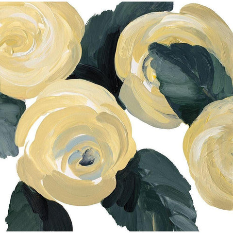 Quietly Bold Blooms Gold Ornate Wood Framed Art Print with Double Matting by Loreth, Lanie