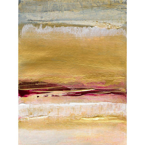 Golden Ruby Inspiration Black Modern Wood Framed Art Print with Double Matting by Loreth, Lanie