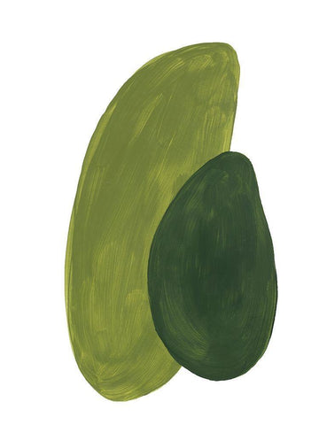 Green Shapes Black Ornate Wood Framed Art Print with Double Matting by Pinto, Patricia