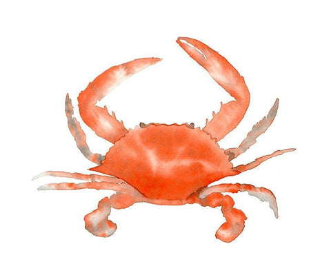 Crab Black Ornate Wood Framed Art Print with Double Matting by Price, Lucille