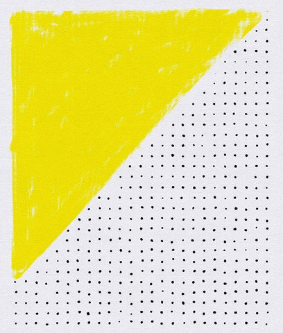 Minimalist Mod Triangle Black Ornate Wood Framed Art Print with Double Matting by Bucheli, Jen