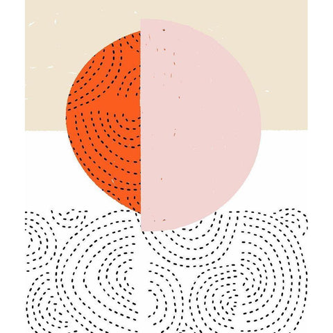 Minimalist Mod Circles Black Modern Wood Framed Art Print by Bucheli, Jen