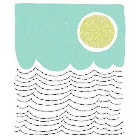 Minimalist Mod Sun Black Modern Wood Framed Art Print by Bucheli, Jen
