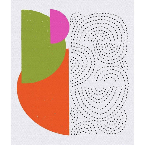 Minimalist Mod Arcs Black Modern Wood Framed Art Print by Bucheli, Jen