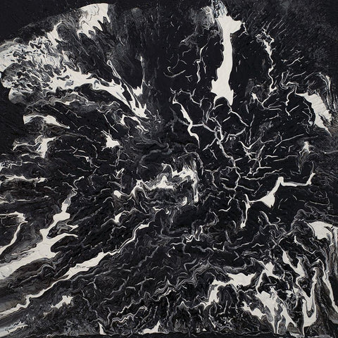 Incoming Storm Abstract Black Modern Wood Framed Art Print by Gonzalez, Roberto