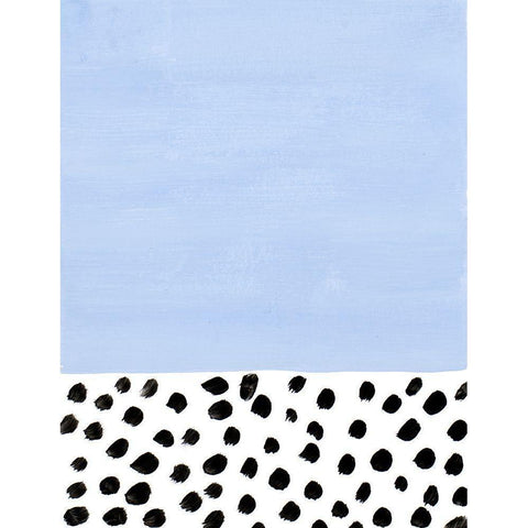 Dots And Solids Black Modern Wood Framed Art Print with Double Matting by Loreth, Lanie