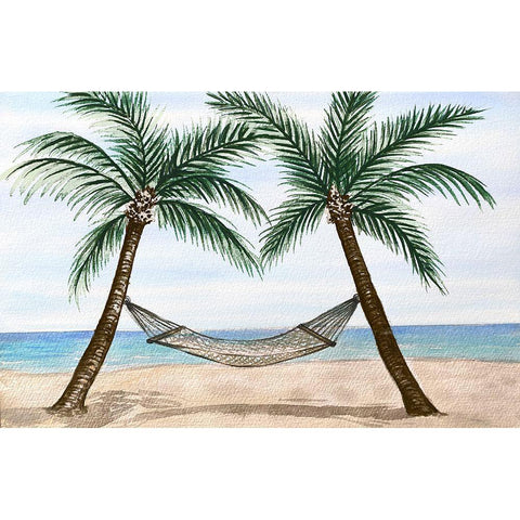 Beach Time Sunrise I Black Modern Wood Framed Art Print with Double Matting by Biscardi, Nicholas