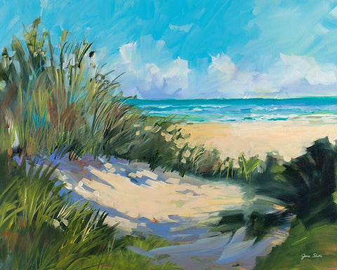 Beach Dunes Black Ornate Wood Framed Art Print with Double Matting by Slivka, Jane