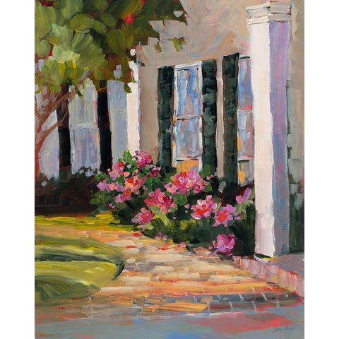 Garden Window Gold Ornate Wood Framed Art Print with Double Matting by Slivka, Jane