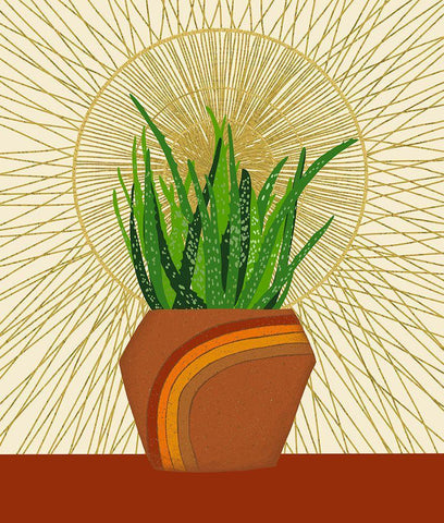 Snake Plant Black Ornate Wood Framed Art Print with Double Matting by Bucheli, Jen