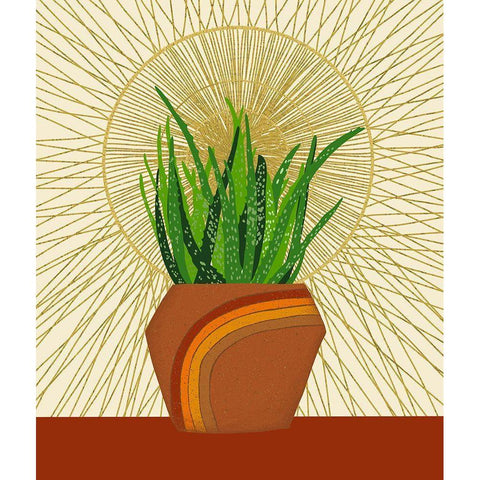 Snake Plant Gold Ornate Wood Framed Art Print with Double Matting by Bucheli, Jen