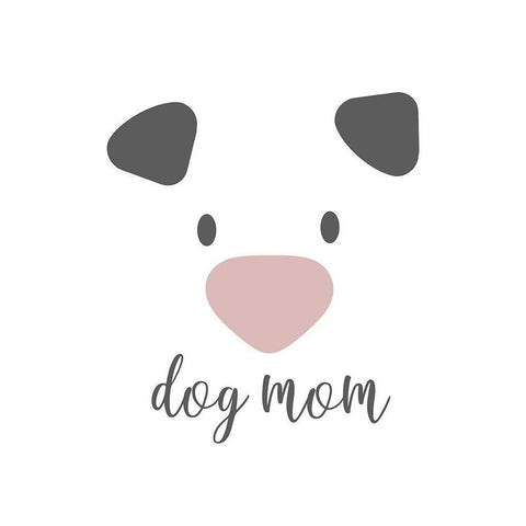 Dog Mom Black Modern Wood Framed Art Print by Quach, Anna