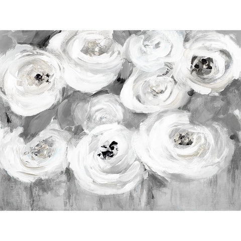 Midnight Bloom Black Modern Wood Framed Art Print with Double Matting by Loreth, Lanie