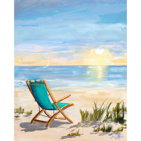 Sling Back Sunset Black Modern Wood Framed Art Print by DeRice, Julie