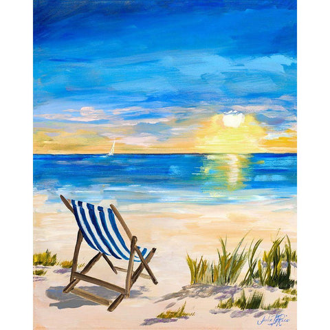 Sling Back Summer I White Modern Wood Framed Art Print by DeRice, Julie