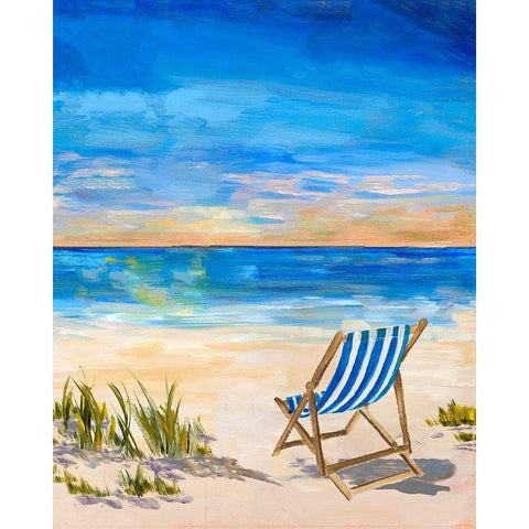 Sling Back Summer II Black Modern Wood Framed Art Print with Double Matting by DeRice, Julie