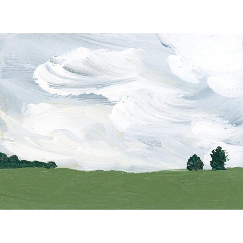 Outside The Farm Black Modern Wood Framed Art Print with Double Matting by Price, Lucille