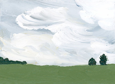 Outside The Farm Black Ornate Wood Framed Art Print with Double Matting by Price, Lucille